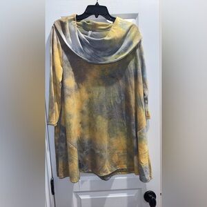 Last Tango Multicolor Cowl Neck Top